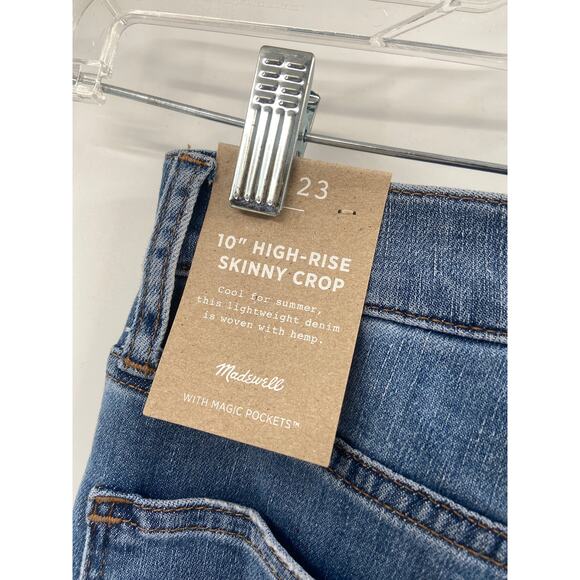 Madewell 10" High-Rise Skinny Crop Jeans in Welling Wash Summerweight Edition 23 - Picture 6 of 8